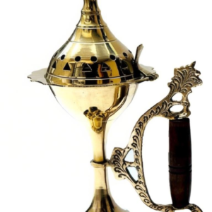 Brass Home Censer with wooden handle