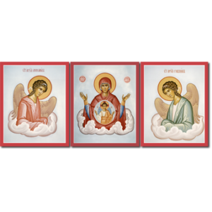 Matching Set - Theotokos with Archangels Michael & Gabriel