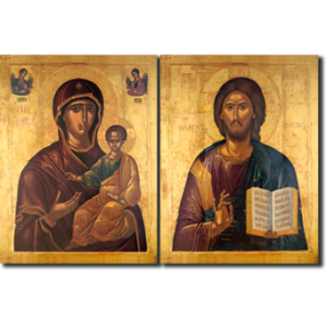 Matching Set - Christ and Theotokos #402 & 403