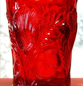 Ruby Red Thistle Glass — 8 oz